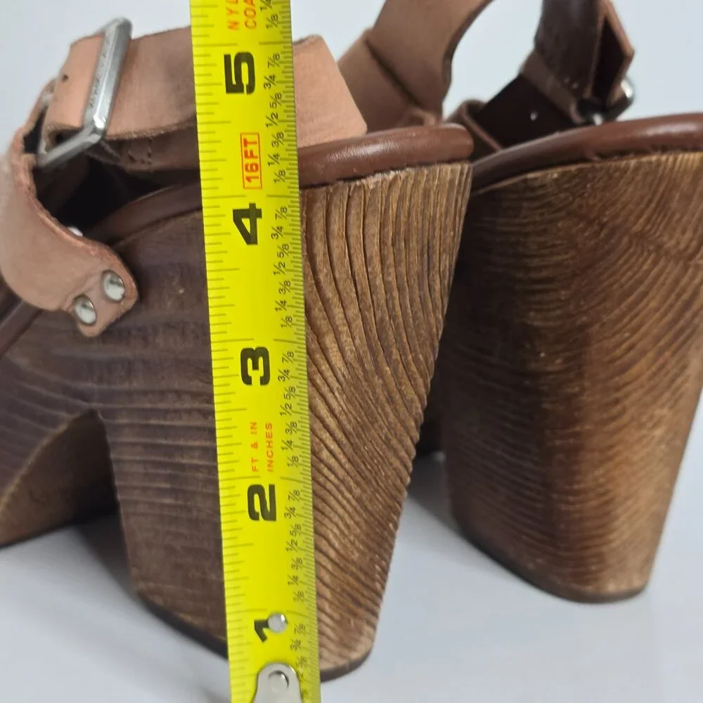 Korks‎ Kork-Ease 8 Sandals Platform Leather Open Toe Criss Cross 4